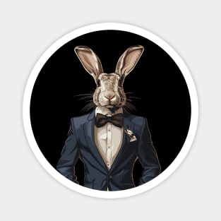 rabbit gentleman Magnet